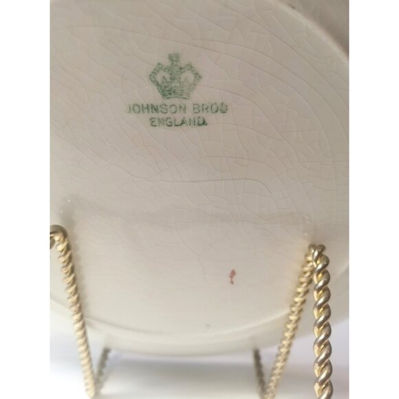 Plate Hand Painted antique early 1900s Johnson Brothers includes antique stand - Picture 5 of 8